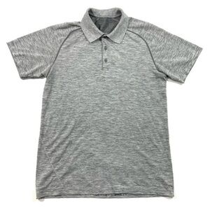Lululemon Metal Vent Tech Polo Shirt Size Medium Grey